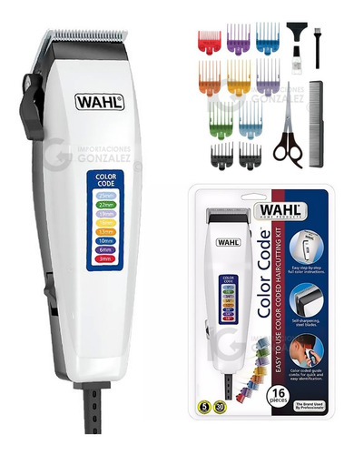 Máquina Cortadora Wahl Kit Color Code 16 Piezas Profesional