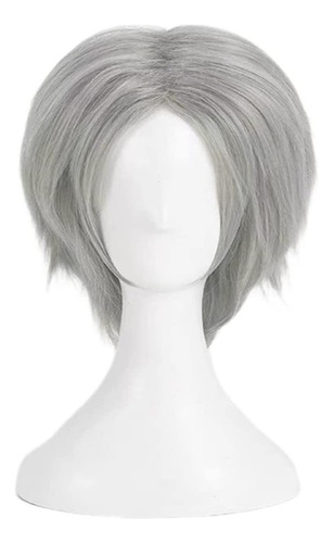 Game Devil May Cry 5 Peluca De Cosplay, Pelo Corto Gris