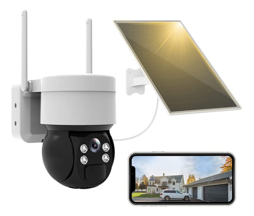 Solar Security Camera Wireless Outdoor, Wifi Battery Survei.