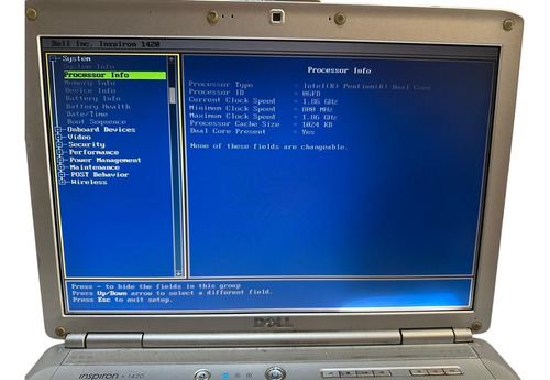2 Laptop Dell Inspiron 1420 Pentium Dual ( Refacciones) (Reacondicionado)