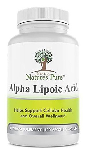 Simply Nature's Pure - Ácido Alfa Lipoico 600 Mg, 120 Cápsul