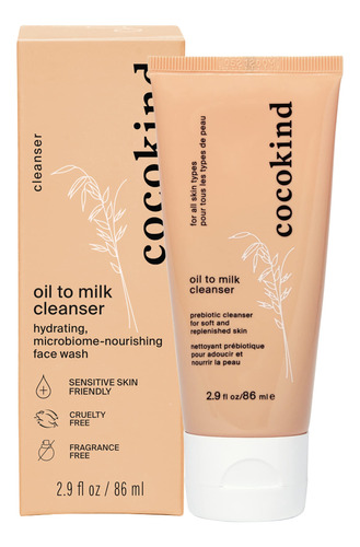 Cocokind Lavado Facial De Aceite A Leche, Limpiador A Base D