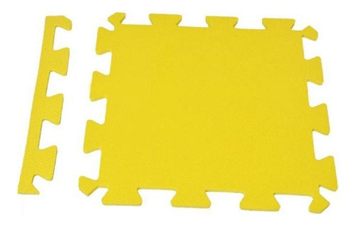 Tatame Eva Piso Borracha Tapete De Encaixe 50x50x1cm Amarelo