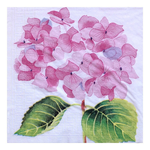 Imagen 3 de 5 de Servilletas Decoupage Hortensias Laura Craft