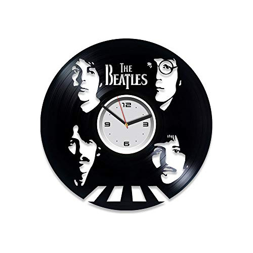 Kovides Beatles - Reloj De Pared Con Disco De Vinilo De 12 P