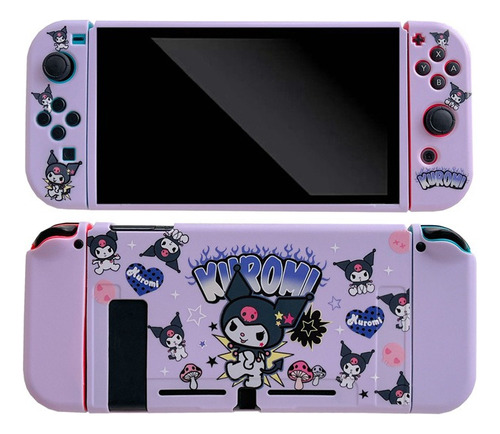 Linda Funda Protectora Kuromi Suave Para Switch Split Ns