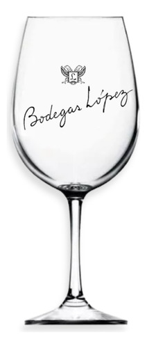 Copa De Vidrio Transparente De Vino Bodegas López 600ml