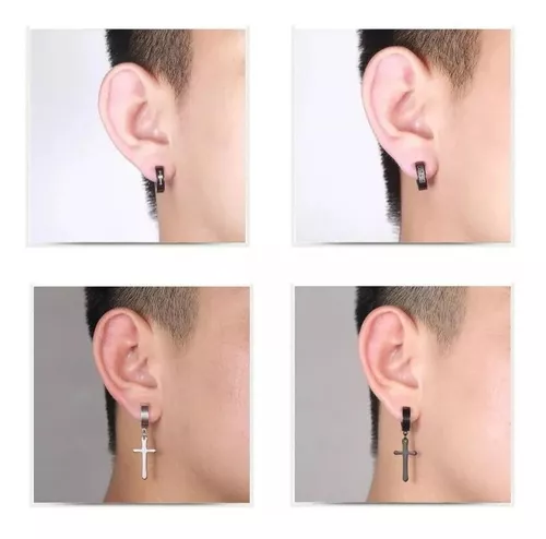 13 Pares Aretes Hombre Falsos Piercing Imán Arracadas Set