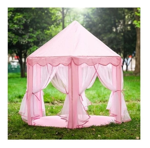 Imagen 9 de 10 de Carpa Infantil Castillo Princesa Niña Portatil Rosado