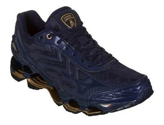 mizuno lamborghini azul e dourado