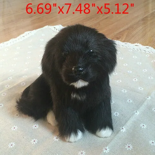 Mu eco De Peluche De Cachorro De Perro Negro Realista Cuotas sin