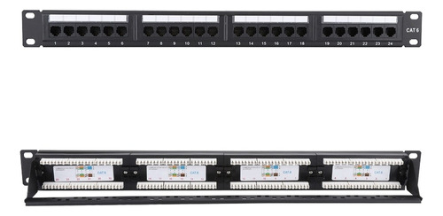 Panel De Conexión De Datos Montable En 24 Puertos Cat6 Cat-6