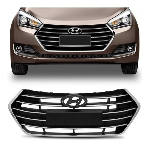 Grade Dianteira Hyundai Hb20 2016 2017 18  C/moldura Cromada