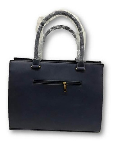 Imagen 2 de 5 de Bolso De Dama Modelo Diseño Cuadros Azul/café Ber3jy7
