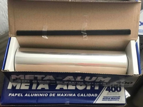 6 Rollos Papel Aluminio Grueso Meta Alum 400 2.2kg C/u 30cm