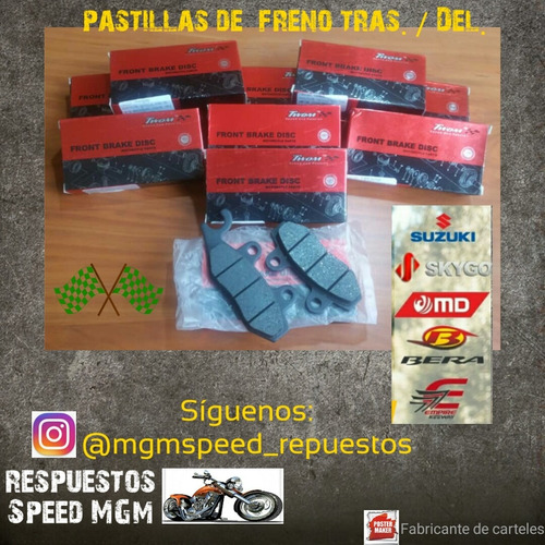 Banda De Freno Trasero + Pastillas De Frenos Para Moto