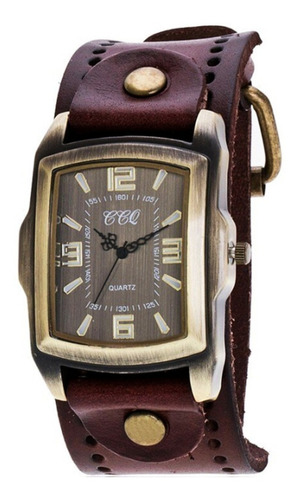 Relógio Feminino Ccq Modelo 1009 Pulseira 100% Couro