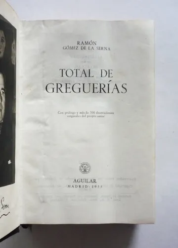 Total De Greguerias - Ramon Gomez De La Serna - Aguilar (Usado)