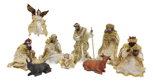 Pesebre Navidad Artesanal 9 Pzas 15cm - Cod 30950