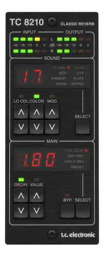 Tc Electronic Tc8210-dt Controlador Plugin Classic Reverb Color Negro