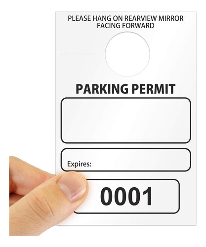 Smartsign  Permiso Estacionamiento Temporal  Espejo Colgante