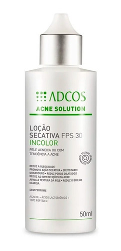 Adcos Profissional Acne Solution Loção Secativa Fps 30 50ml