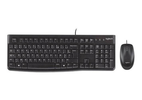 Kit Teclado Y Mouse Con Cable Mk120 Logi