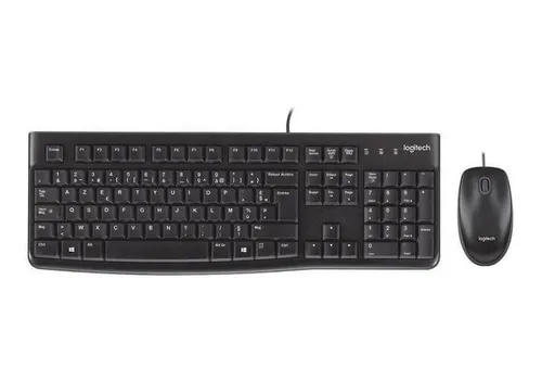 Kit Teclado Y Mouse Con Cable Mk120 Logi