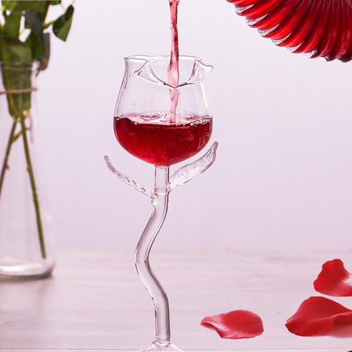 . Botella De Vino En Forma De Flor De Rosa 180 Ml For