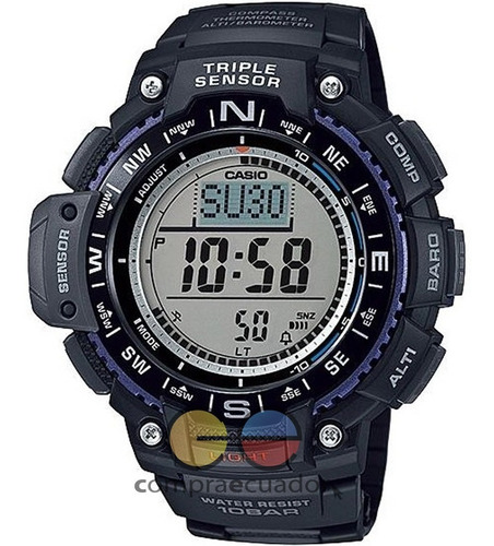 Casio Reloj Triple Sensor Brújula Altímetro Barómetro 10 Bar