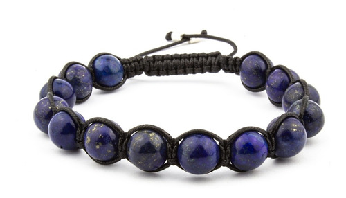 Pulsera Lapislazuli Original Tejido Con Caja De Regalo Moda 