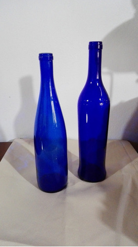 Antiguas Botellas Azules 2 Dos