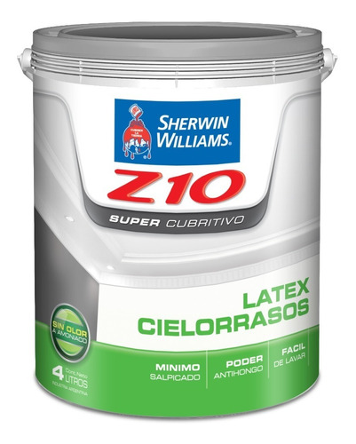 Latex Cielorrasos Z10 Blanco 4 Litros Serrentino