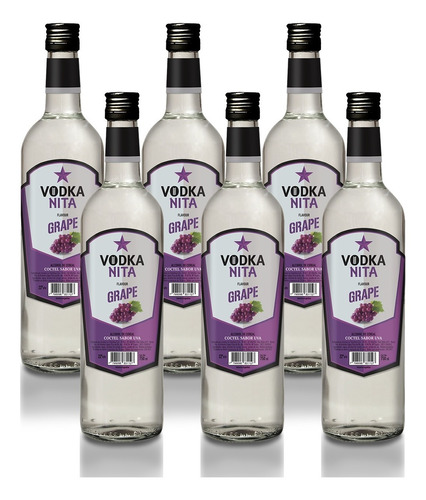 Vodka Uva Tragos Saborizados Sabor Natural 