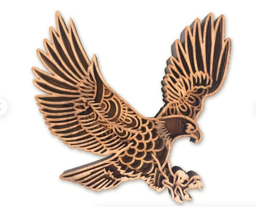 Figura Decorativa Aguila Ave Salvaje En Madera
