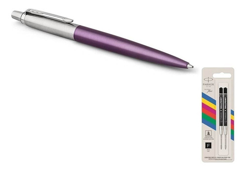 Bolígrafo Jotter Acero Color Lila + Repuesto Parker