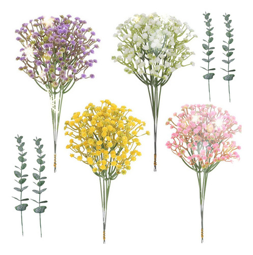 Hi, Buquê De Flores Artificiais Com 24 Peças, Decoração De