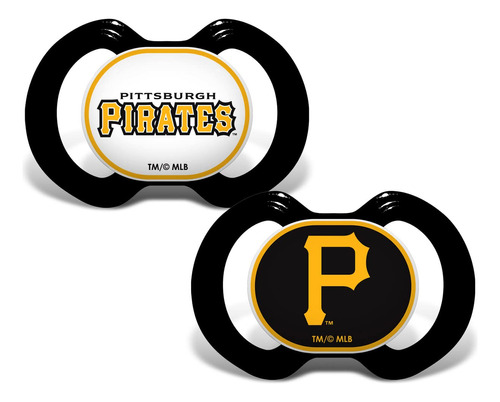 Baby Fanatics Mlb Pittsburgh Pirates, Paquete De 2 Chupetes