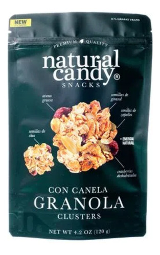 Granola Clusters Con Canela Natural Candy 100 Gr.