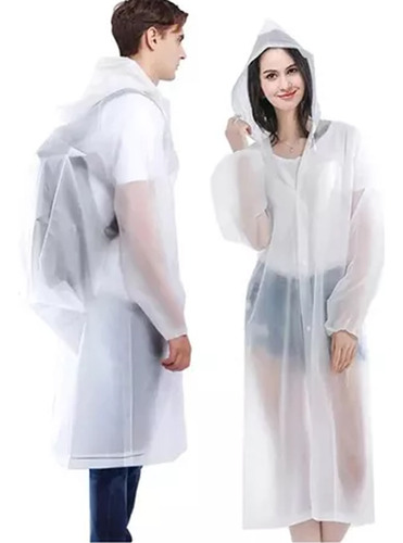 2 Pcs Capa Impermeable Portátil Para Lluvia Tipo Gabardina!!