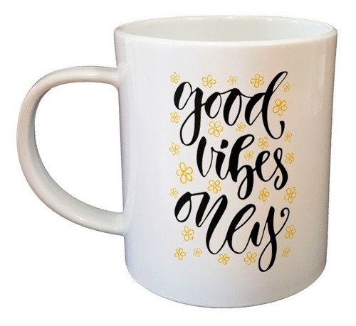 Taza De Plastico Frase Good Vibes Only Solo Buenas Vibras