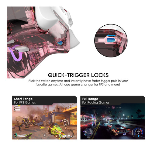 Control Inalambrico Fantech Nova Pro Atomic Rosado Wgp14v2