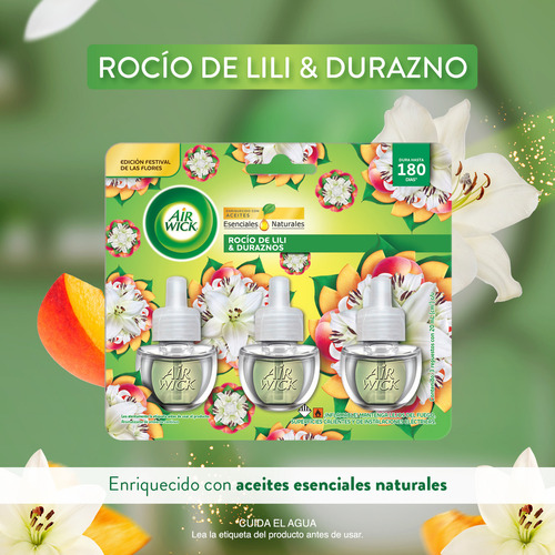 Pack X3 Repuestos De Aromatizantes Lili & Duraznos 60ml Air Wick®