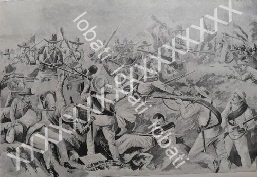 Grabado Antiguo 1898 Escena De La Guerra De Independencia Cu