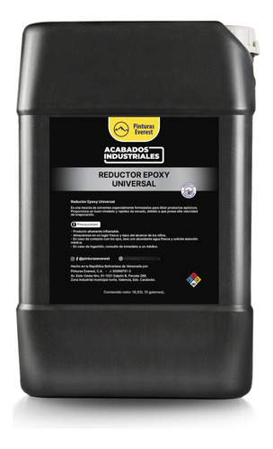 Reductor Para Pintura Epoxica Solvente Cuñete Everest