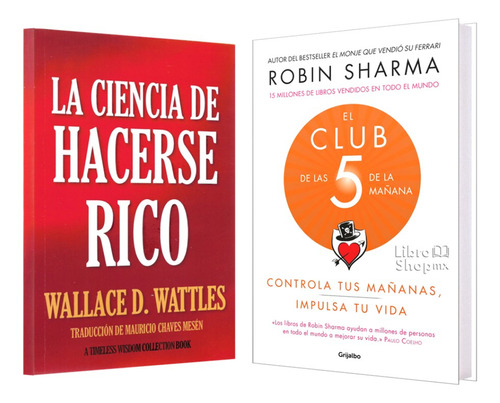 Ciencia Hacerse Rico + Club De Las 5 De Mañana Pack 2 Libros