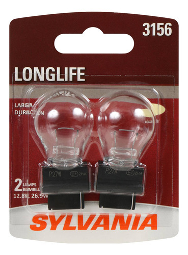 Foco Para Faro Delantero Sylvania Long Life 3156 2pz