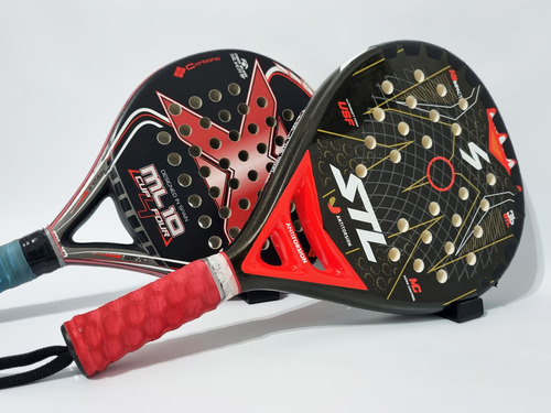 Soporte Paleta Padel X6 Exhibidor Mostrador Mueble Apoyo Negro