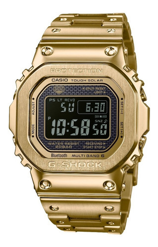 Correa de reloj G-Shock GMW-B5000Gd-9dr Tough Solar E Bluetooth, color dorado, bisel, color dorado, color de fondo negro