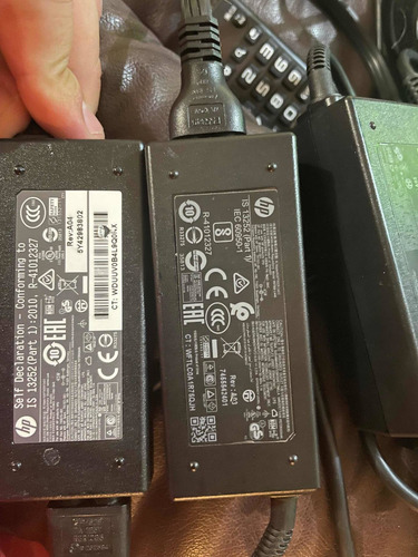 Lote De 10 Cargadores Hp Punta Azul De 45w Originales (Usado)
